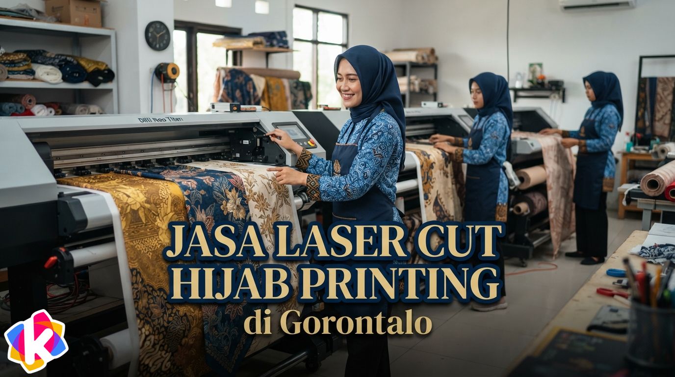 Jasa Laser Cut Hijab Printing di Gorontalo