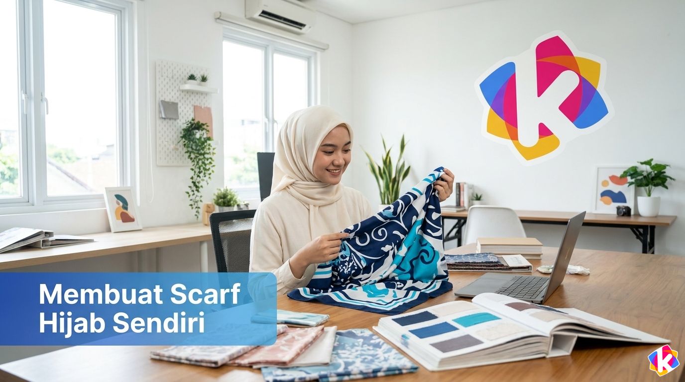 Membuat Scarf Hijab Sendiri