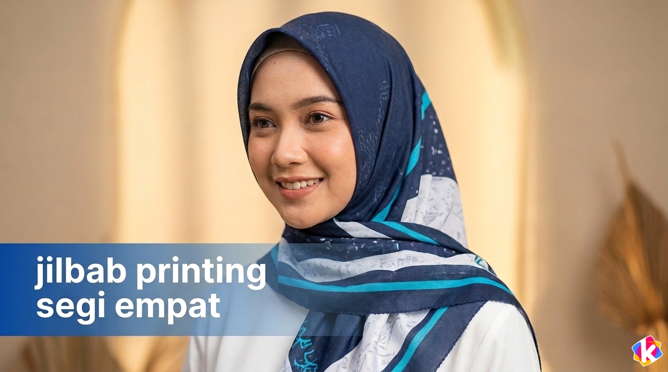 Jilbab Printing Segi Empat