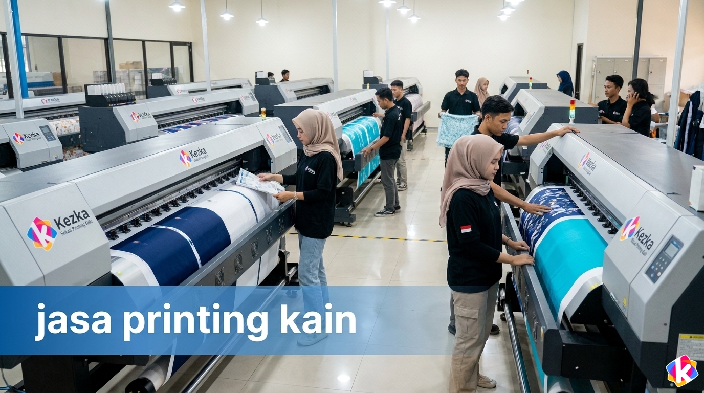 Jasa Printing Kain dan Cetak Garmen Skala Pabrik Industri