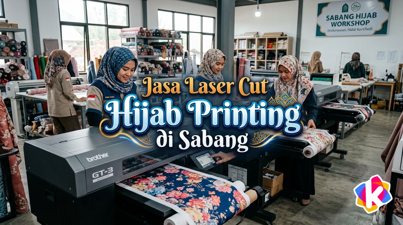 Jasa Laser Cut Hijab Printing di Subang