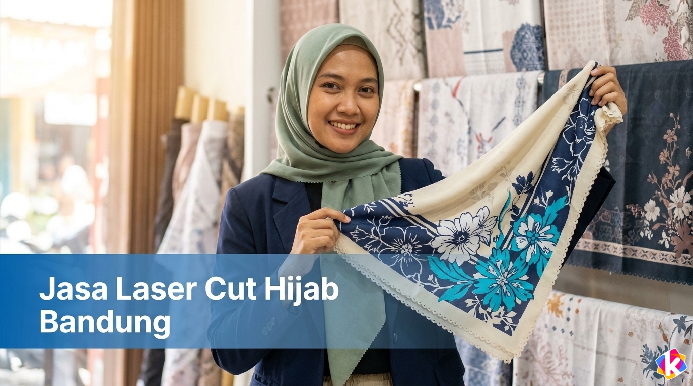 jasa laser cut hijab bandung tepi scallop voal anti gosong